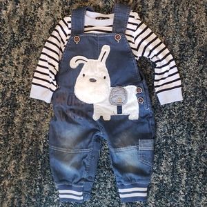 Adorable dog overall outfit